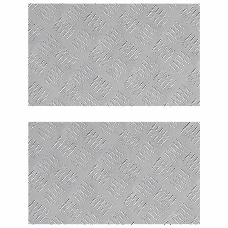 traptreden Rechthoekig 2 pcs Zilver 50 x 30 cm Aluminium 2