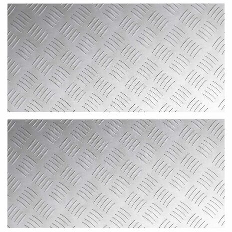 traptreden Rechthoekig 2 pcs Zilver 60 x 30 cm Aluminium 2