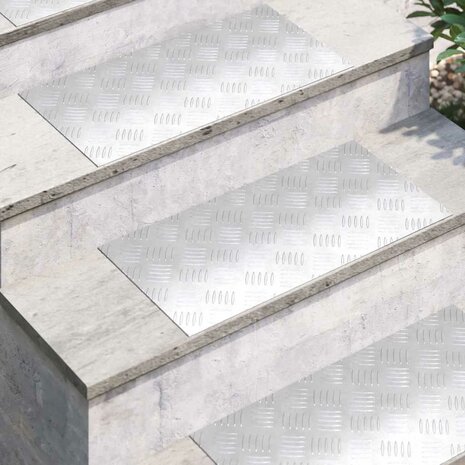 traptreden Rechthoekig 2 pcs Zilver 60 x 30 cm Aluminium 3