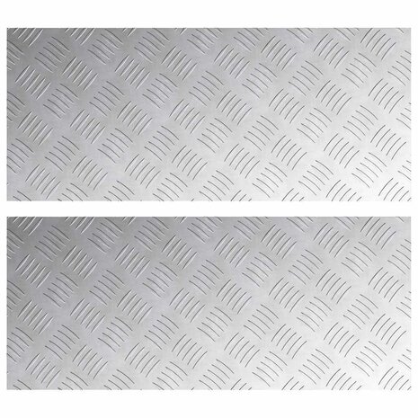 traptreden Rechthoekig 2 pcs Zilver 70 x 30 cm Aluminium 2