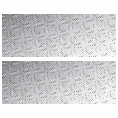 traptreden Rechthoekig 2 pcs Zilver 80 x 30 cm Aluminium 2