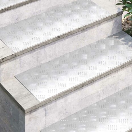 traptreden Rechthoekig 2 pcs Zilver 80 x 30 cm Aluminium 3