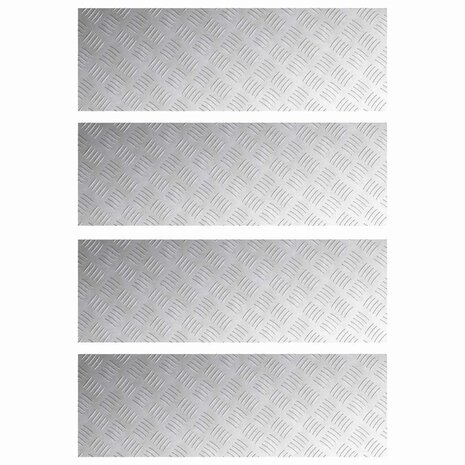 traptreden Rechthoekig 4 pcs Zilver 90 x 30 cm Aluminium 2