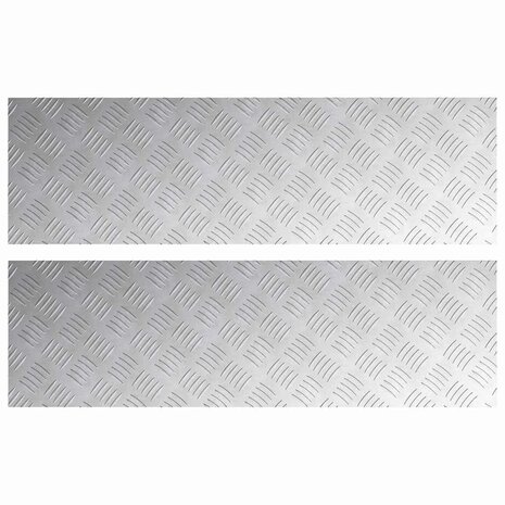 traptreden Rechthoekig 2 pcs Zilver 100 x 30 cm Aluminium 2