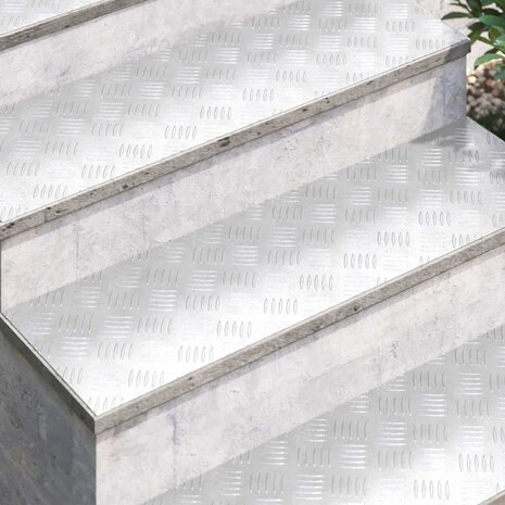 traptreden Rechthoekig 2 pcs Zilver 100 x 30 cm Aluminium 3