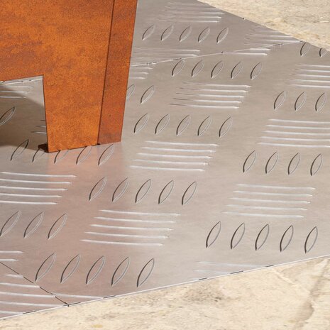traptreden Vierkant 4 pcs Zilver 40 x 40 cm Aluminium 1