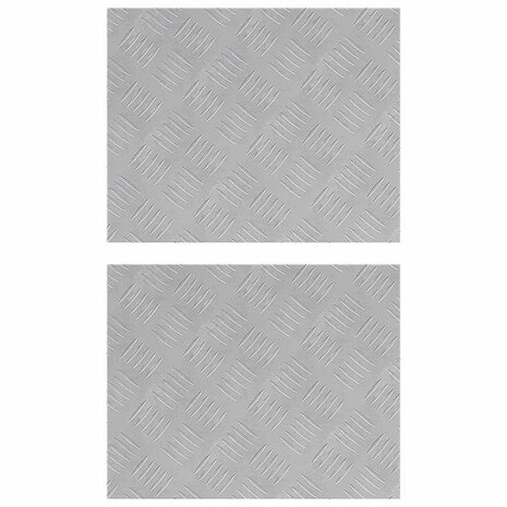 traptreden Rechthoekig 2 pcs Zilver 50 x 40 cm Aluminium 2