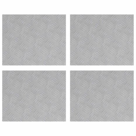 traptreden Rechthoekig 4 pcs Zilver 50 x 40 cm Aluminium 2