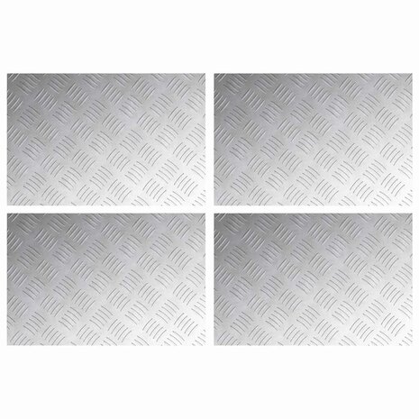 traptreden Rechthoekig 4 pcs Zilver 60 x 40 cm Aluminium 2