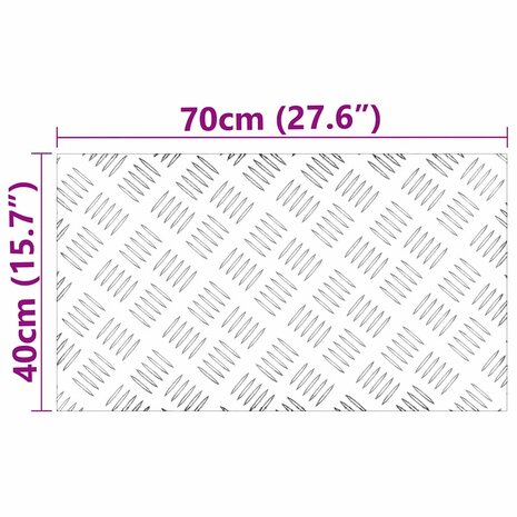 traptreden Rechthoekig 4 pcs Zilver 70 x 40 cm Aluminium 8