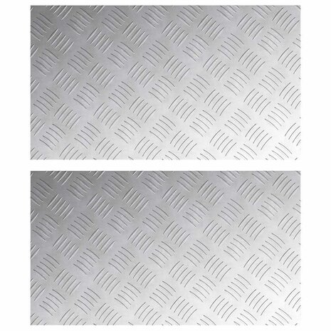 traptreden Rechthoekig 2 pcs Zilver 70 x 40 cm Aluminium 2