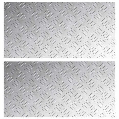 traptreden Rechthoekig 2 pcs Zilver 80 x 40 cm Aluminium 2