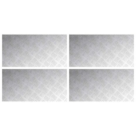 traptreden Rechthoekig 4 pcs Zilver 80 x 40 cm Aluminium 2