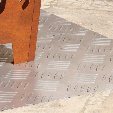 traptreden Rechthoekig 2 pcs Zilver 80 x 40 cm Aluminium 3