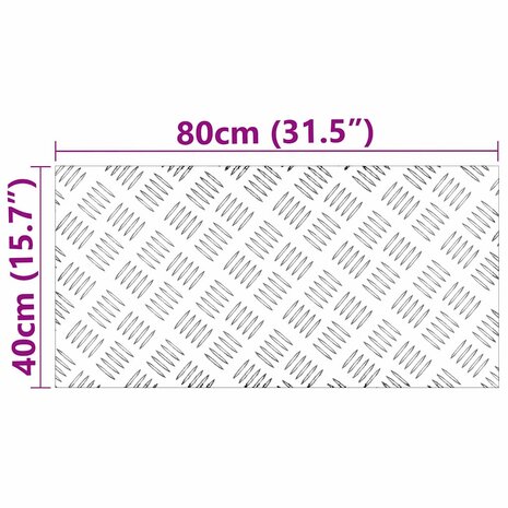 traptreden Rechthoekig 2 pcs Zilver 80 x 40 cm Aluminium 8