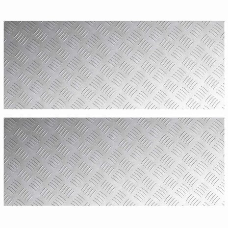 traptreden Rechthoekig 2 pcs Zilver 100 x 40 cm Aluminium 2