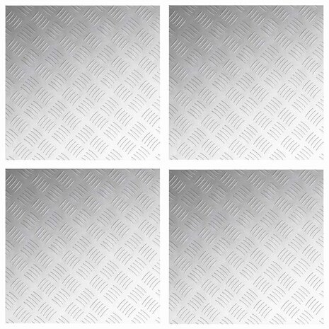 traptreden Vierkant 4 pcs Zilver 50 x 50 cm Aluminium 2