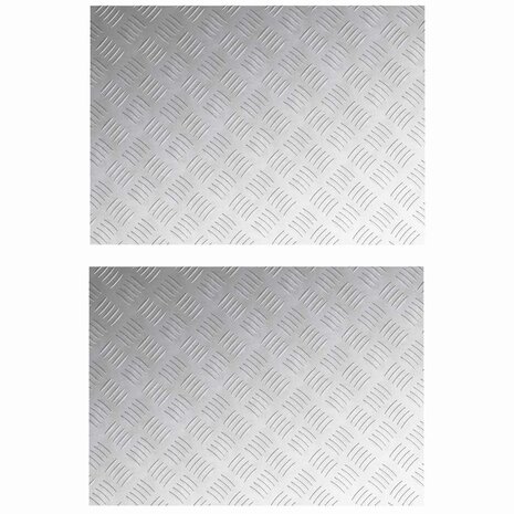 traptreden Rechthoekig 2 pcs Zilver 70 x 50 cm Aluminium 2