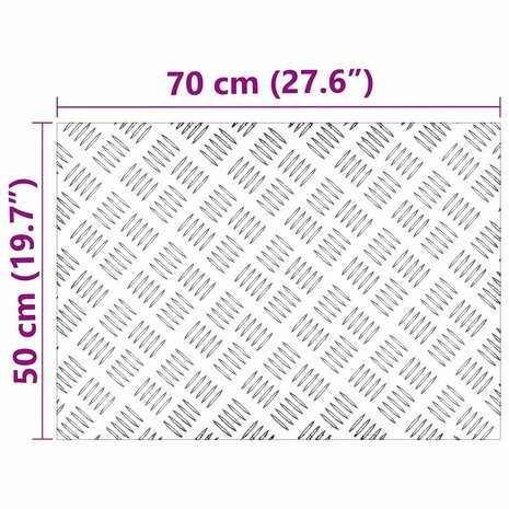 traptreden Rechthoekig 2 pcs Zilver 70 x 50 cm Aluminium 8
