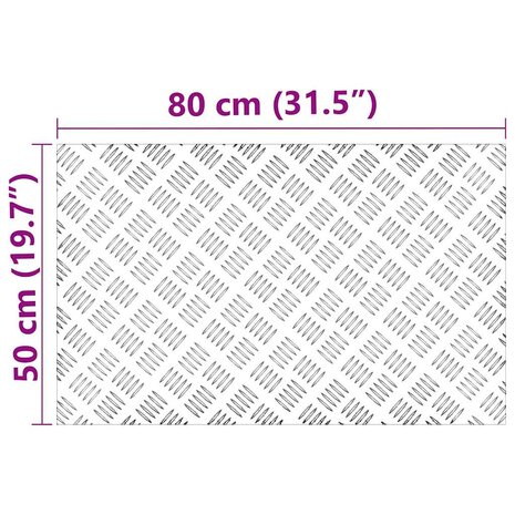 traptreden Rechthoekig 2 pcs Zilver 80 x 50 cm Aluminium 8