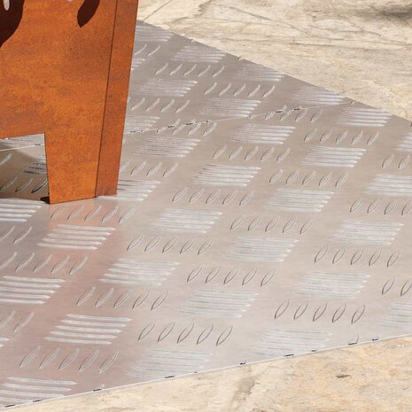 traptreden Rechthoekig 2 pcs Zilver 90 x 50 cm Aluminium 3