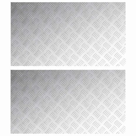 traptreden Rechthoekig 2 pcs Zilver 90 x 50 cm Aluminium 2