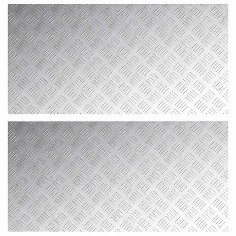 traptreden Rechthoekig 2 pcs Zilver 100 x 50 cm Aluminium 2