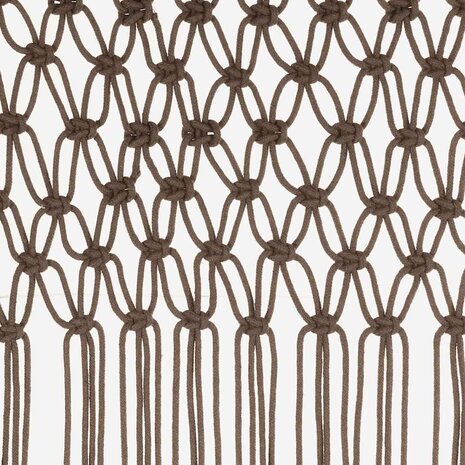 Gordijn macram&eacute; 140x240 cm katoen taupe 5