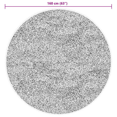 Vloerkleed Rond HUARTE Bruin &Oslash; 160 CM Polyester 8