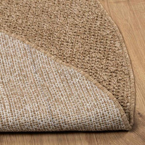Vloerkleed Rond AGIRA Naturel &Oslash; 160 CM Polyester 2