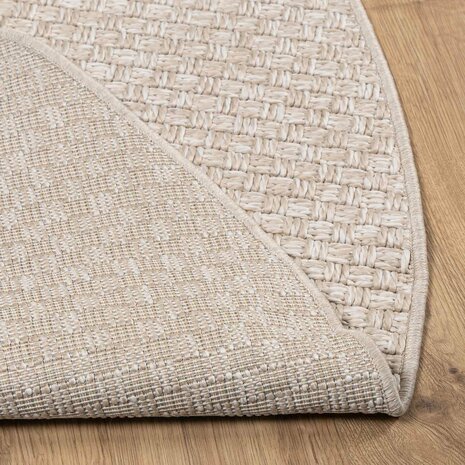 Vloerkleed Rond FARO Cr&egrave;me &Oslash; 160 CM Polyester 2