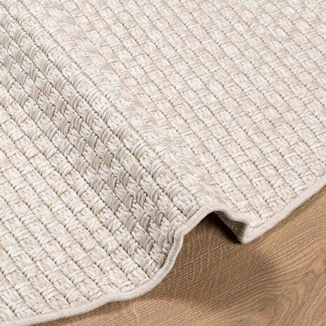 Vloerkleed Rond FARO Cr&egrave;me &Oslash; 160 CM Polyester 4