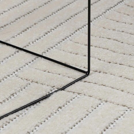 Vloerkleed Rond PALMERAS Cr&egrave;me &Oslash; 120 CM Polyester 3
