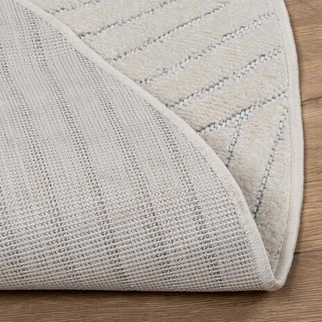 Vloerkleed Rond PALMERAS Cr&egrave;me &Oslash; 160 CM Polyester 2