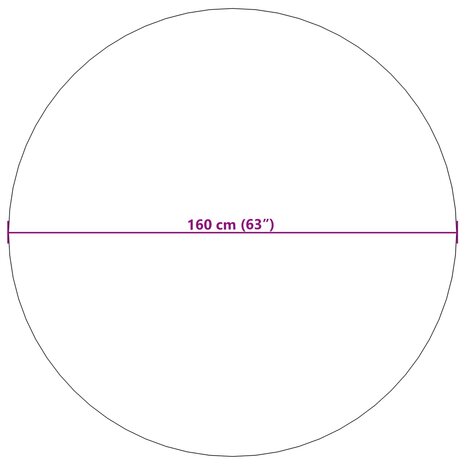 Vloerkleed Rond PALMERAS Cr&egrave;me &Oslash; 160 CM Polyester 6