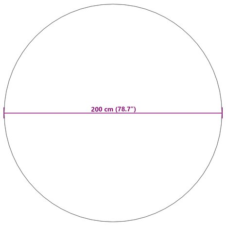 Vloerkleed Rond PALMERAS Beige &Oslash; 200 CM Polyester 8