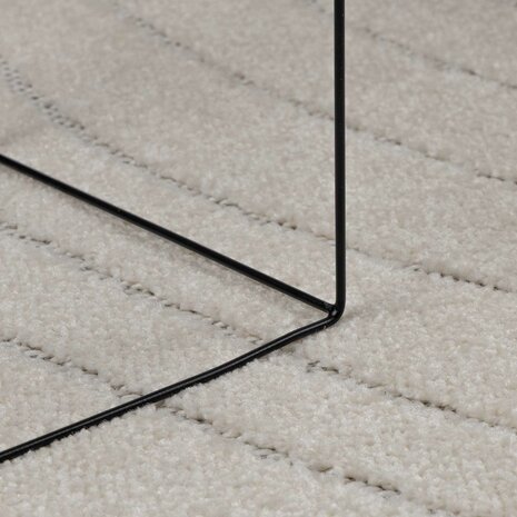 Vloerkleed Rond PALMERAS Cr&egrave;me &Oslash; 120 CM Polyester 6