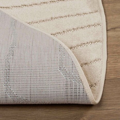 Vloerkleed Rond PALMERAS Beige &Oslash; 120 CM Polyester 4