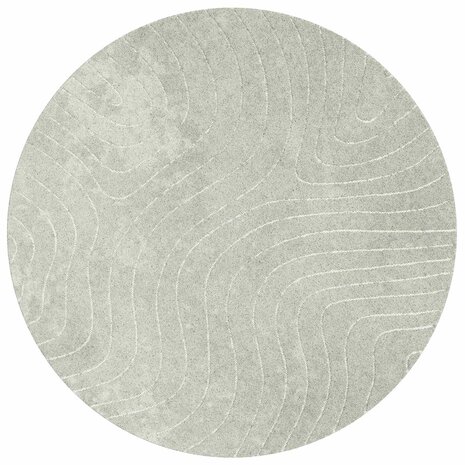 Vloerkleed Rond PALMERAS Groen &Oslash; 200 CM Polyester 2