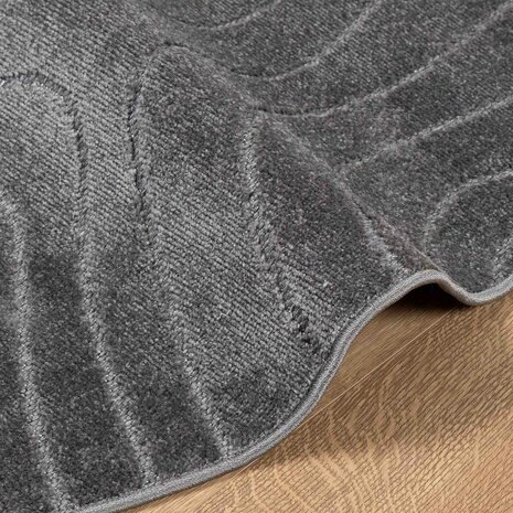 Vloerkleed Rond PALMERAS Antraciet &Oslash; 200 CM Polyester 5