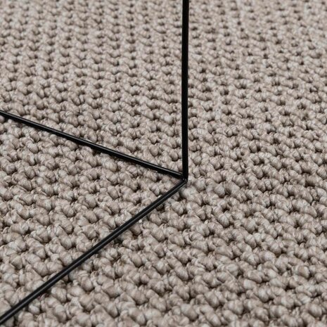Vloerkleed Rond LUGO Taupe &Oslash; 200 CM Polyester 5