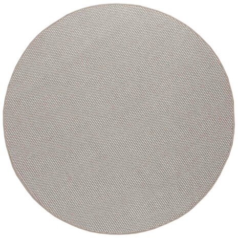 Vloerkleed Rond LUGO Cr&egrave;me en Taupe &Oslash; 120 CM Polyester 2