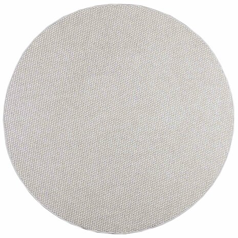 Vloerkleed Rond LUGO Cr&egrave;me en Grijs &Oslash; 200 CM Polyester 2
