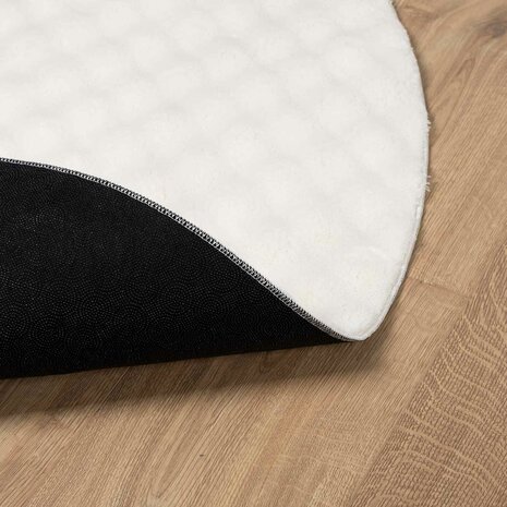 Vloerkleed Rond SIROLO Cr&egrave;me &Oslash; 120 CM Polyester 4