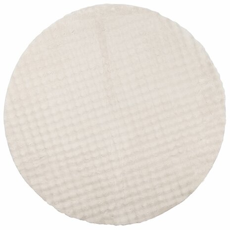 Vloerkleed Rond SIROLO Beige &Oslash; 120 CM Polyester 2