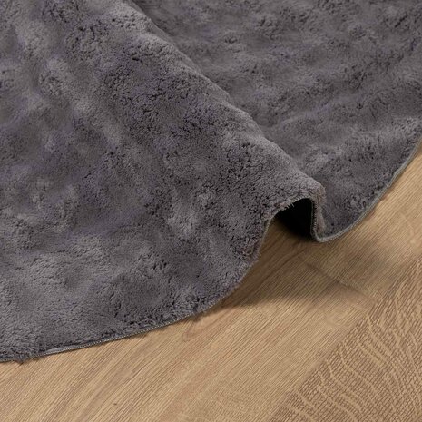 Vloerkleed Rond SIROLO Antraciet &Oslash; 120 CM Polyester 5