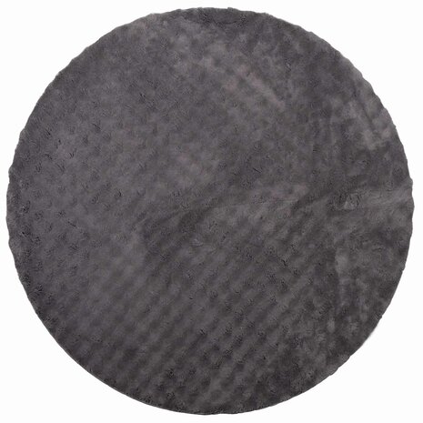 Vloerkleed Rond SIROLO Antraciet &Oslash; 200 CM Polyester 2