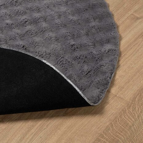 Vloerkleed Rond SIROLO Antraciet &Oslash; 200 CM Polyester 4