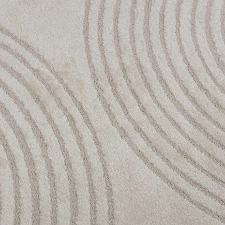 Vloerkleed Rond GALATI Cr&egrave;me &Oslash; 200 CM Polyester 7