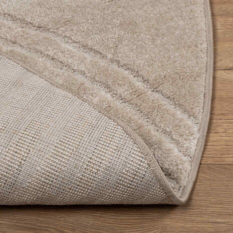 Vloerkleed Rond GALATI Beige &Oslash; 120 CM Polyester 4